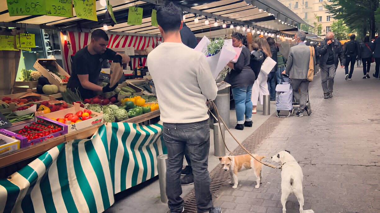 shop at a farmers market